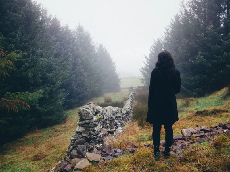 Woman in a forest