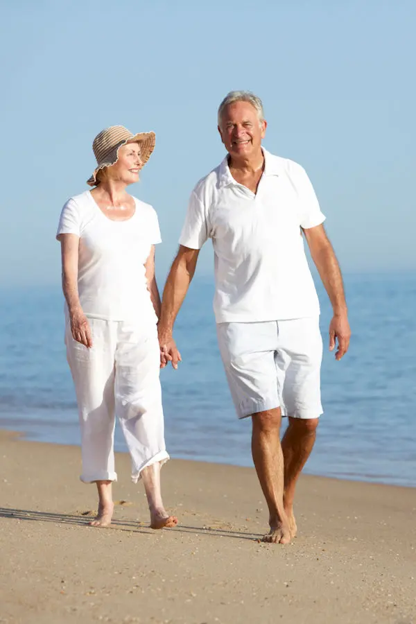 Man and woman on a beach